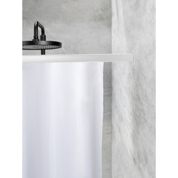 Drążek na zasłonę prysznicową w kolorze srebra z połyskiem Era – Wenko-image-2