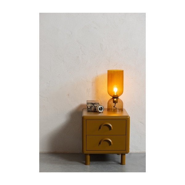 Metalowa szafka nocna w kolorze ochry Rune – WOOOD-image-2