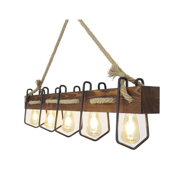 Lampa wisząca z drewna sosnowego Jason-image-2