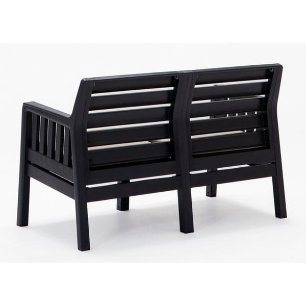 Antracytowy zestaw mebli ogrodowych dla 4 osób Lara – Floriane Garden-image-4