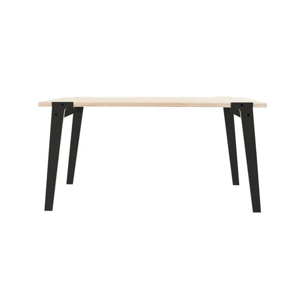 Czarny stół/biurko rform Switch, blat 150x75 cm