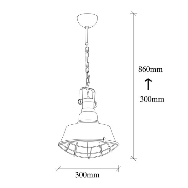 Czarna lampa wisząca z metalowym kloszem ø 30 cm Itak – Opviq lights-image-3