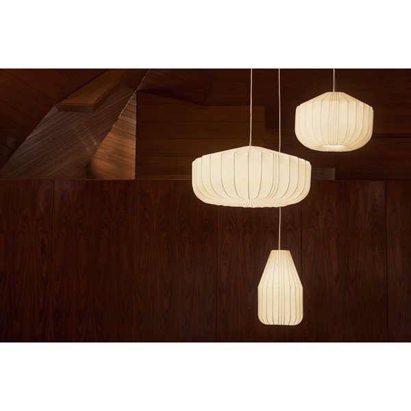 Biała lampa sufitowa z tekstylnym kloszem ø 30 cm Somar – Kave Home-image-3