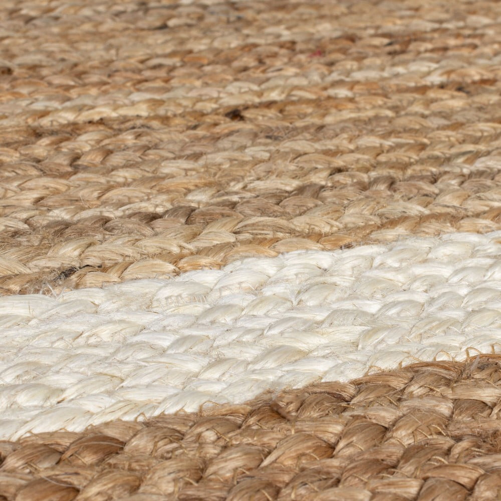 Dywan z juty tkany ręcznie w naturalnym kolorze/w kolorze kości słoniowej 200x290 cm Grace White – Flair Rugs (zdjęcie 3)