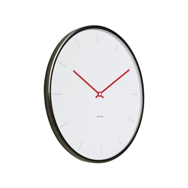 Biały zegar Zegar Present Time Thin-image-1