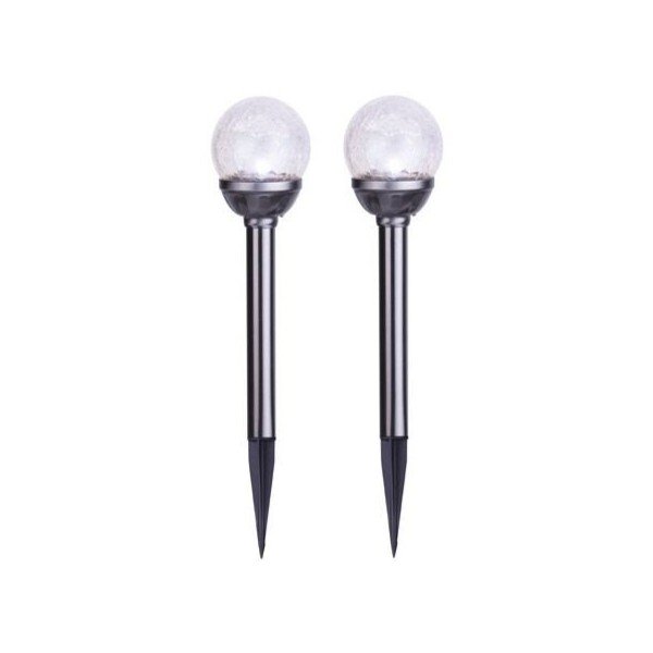 Lampy zewnętrzne LED wbijane/solarne zestaw 2 szt. LED ø 8 cm Balls – Star Trading