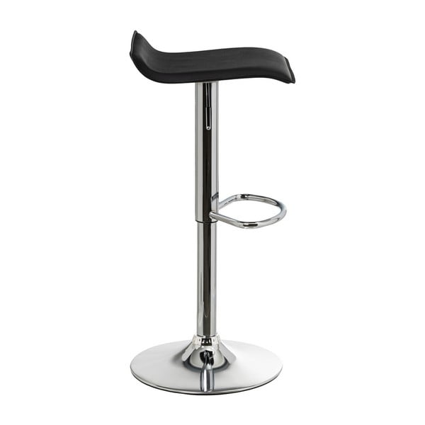 Czarne tapicerowane hokery zestaw z regulowaną wysokością 2 szt. (wysokość siedziska 63 cm) – Casa Selección-image-1