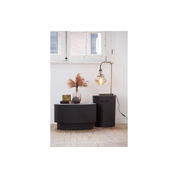 Ciemnobrązowy stolik z gliny włóknistej WOOOD Dean, Ø 60 cm-image-2