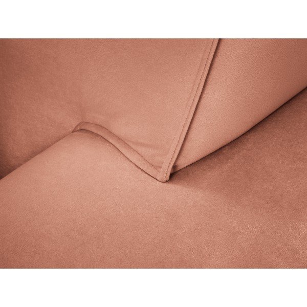 Różowa aksamitna sofa Cosmopolitan Design Siena-image-1