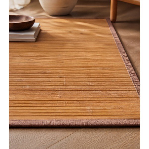 Bambusowy dywan w naturalnym kolorze 60x90 cm – Casa Selección-image-1