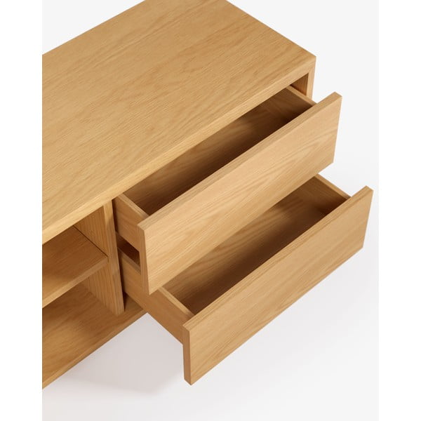 Szafka pod TV w dekorze dębu w naturalnym kolorze 150x44 cm Abilen − Kave Home-image-3