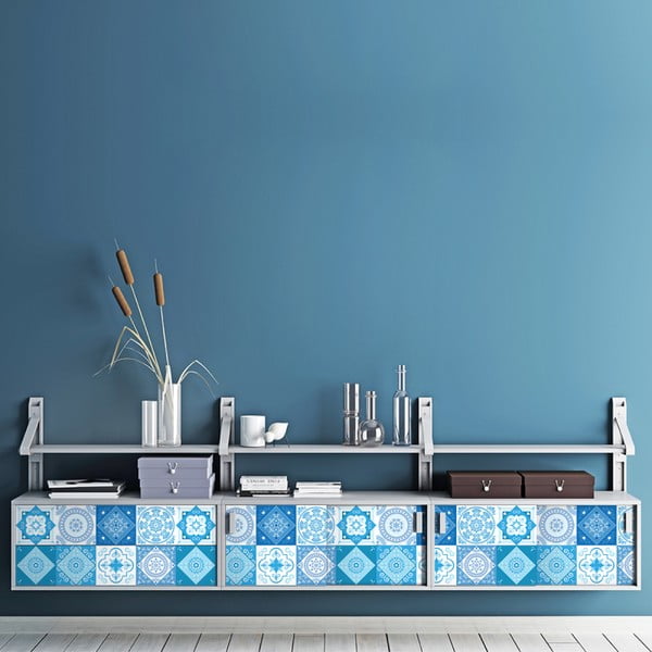 Zestaw 30 naklejek na meble Ambiance Tiles Stickers For Furniture Suzia, 15x15 cm