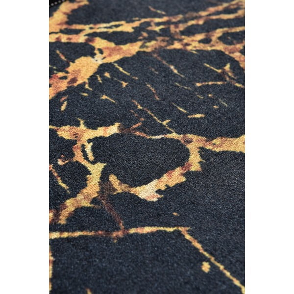 Czarno-złoty dywanik łazienkowy 60x40 cm Goldes − Foutastic-image-2