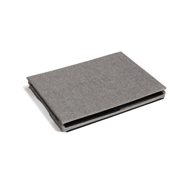 Szary tekstylny pojemnik z pokrywką 27x36x19 cm Soft Storage Small – Bigso-image-4