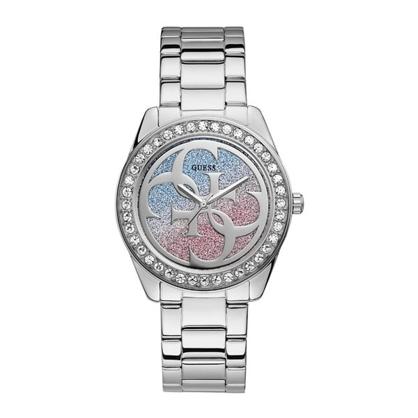 Zegarek damski w srebrnym kolorze z paskiem ze stali nierdzewnej Guess W1201L1