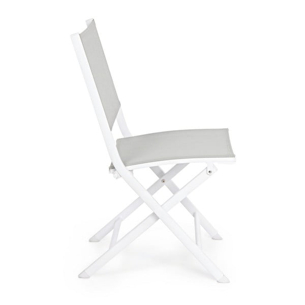 Białe metalowe krzesło ogrodowe Elin   – Bizzotto-image-3