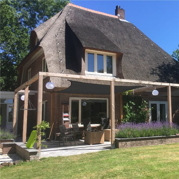 Szary kwadratowy żagiel przeciwsłoneczny Livin' Outdoor Como, 5x5 m-image-1