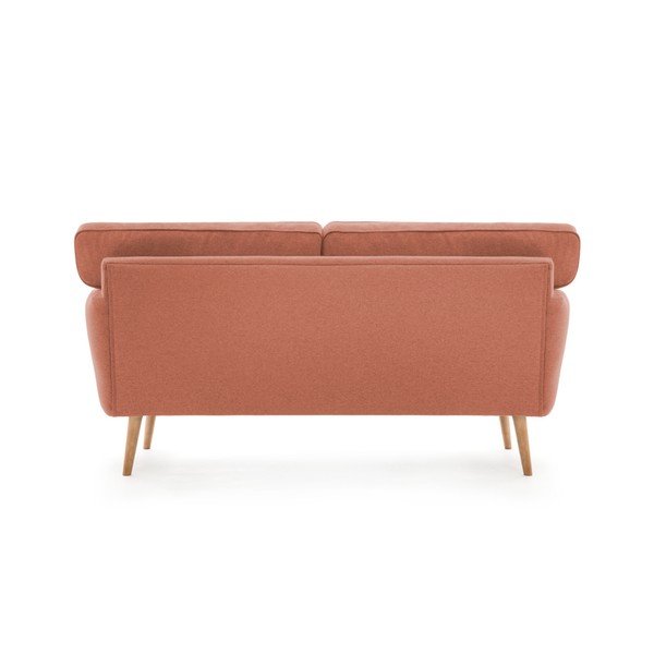 Łososiowa sofa z brązową poduszką Vivonita Malva-image-3