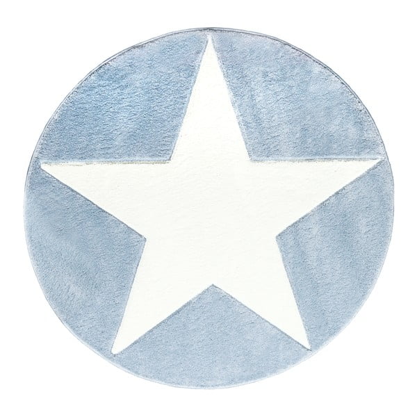 Niebieski dywan dziecięcy Happy Rugs Round, Ø 133 cm