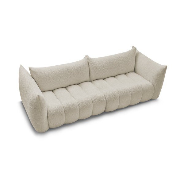 Beżowa sofa z materiału bouclé 286 cm Azra – Bobochic Paris-image-3