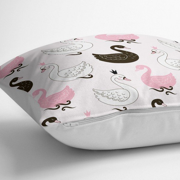 Poszewka na poduszkę z domieszką bawełny Minimalist Cushion Covers Pink Background Kind Animals, 45x45 cm-image-2