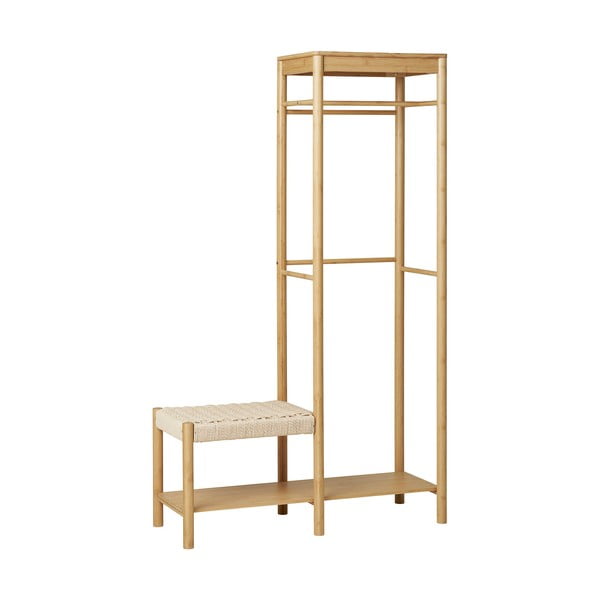 Bambusowy zestaw do przedpokoju w naturalnym kolorze Ember – House Nordic-image-1