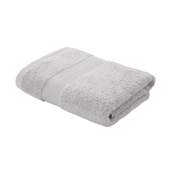 Jasnoszary ręcznik bawełniany z domieszką jedwabiu 50x90 cm – Bianca