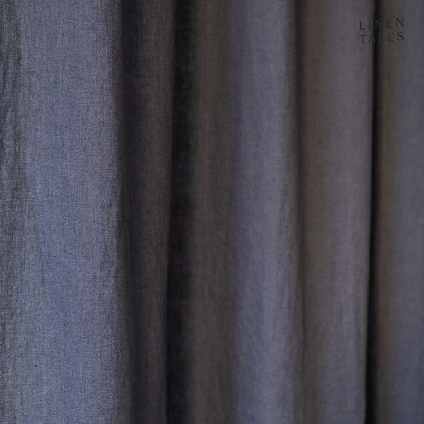 Ciemnoszara zasłona 140x330 cm Night Time – Linen Tales-image-2