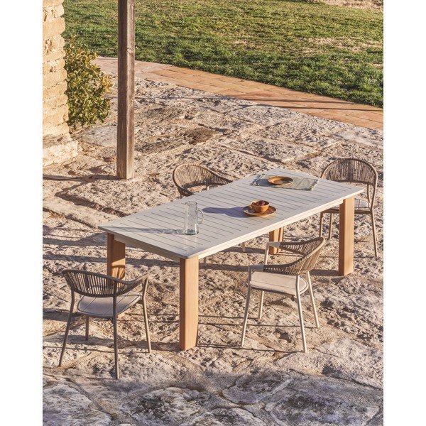 Metalowy stół ogrodowy 100x233 cm Livorno – Kave Home-image-1