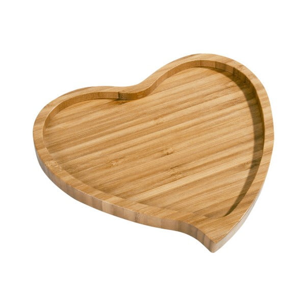 Bambusowy półmisek Aminda Heart, szerokość 19 cm