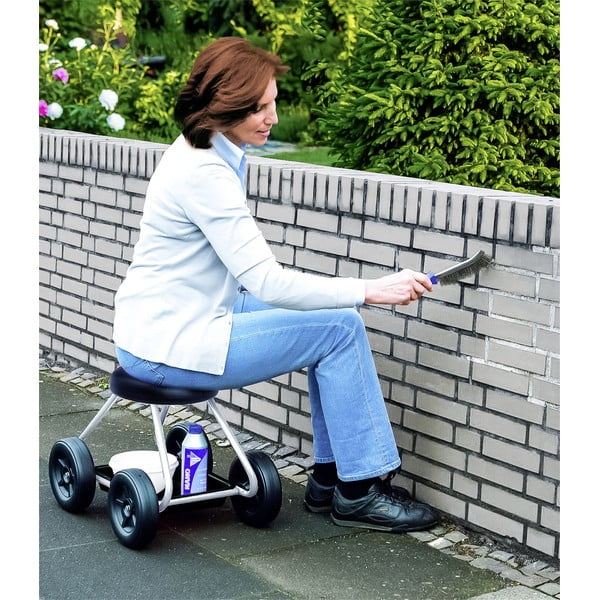 Czarny/szary stołek ogrodowy Secura – Maximex-image-1