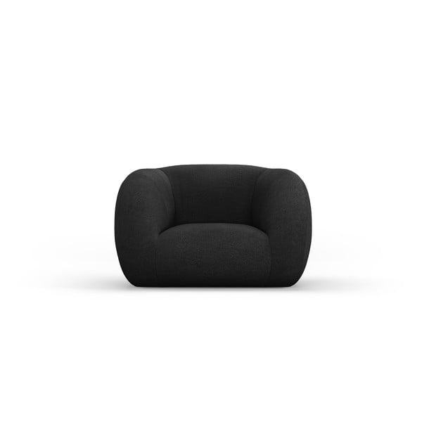 Ciemnoszary fotel z materiału bouclé Essen – Cosmopolitan Design