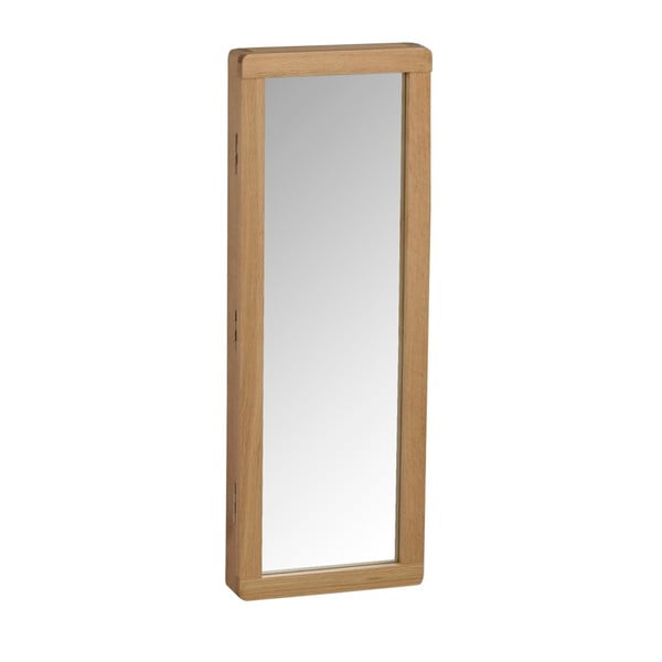 Naturalna szafka dębowa na klucze z lustrem Rowico Metro-image-2