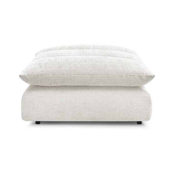 Biały podnóżek z tkaniny szenilowej Neil – Bobochic Paris-image-3