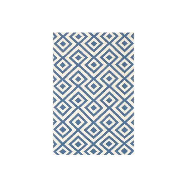 Dywan wełniany Luisa Middle Blue, 200x140 cm