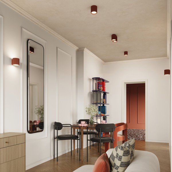 Pomarańczowy kinkiet ø 10 cm Zora – Sollux-image-4