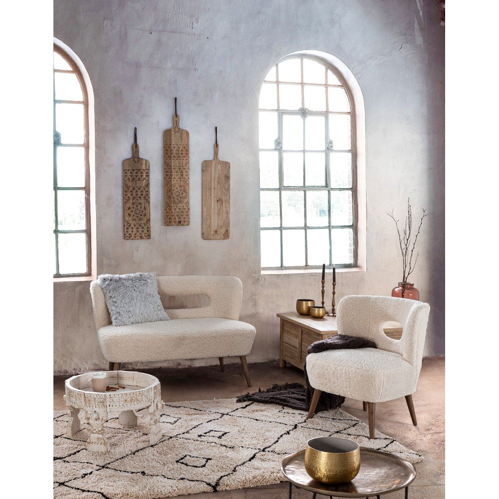 Kremowa sofa z imitacji futra 115 cm Cortina – Bizzotto (zdjęcie 8)