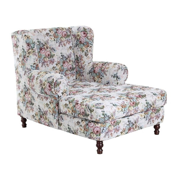 Błękitny fotel uszak w kwiaty Max Winzer Mareille Vintage Rose