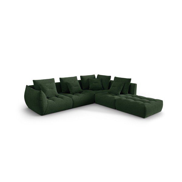 Ciemnozielony narożnik (prawostronny/w kształcie litery L) Bloom – Micadoni Home-image-2