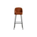 Ceglasty aksamitny hoker (wysokość siedziska 79 cm) Vogue – WOOOD