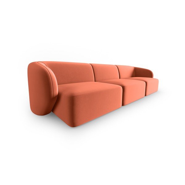 Różowa aksamitna sofa 266 cm Paolo – Milo Casa-image-2