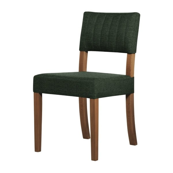Zielone krzesło z ciemnobrązowymi nogami Ted Lapidus Maison Néroli
