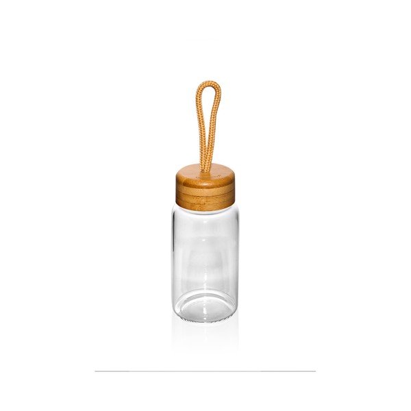 Butelka szklana z zamknięciem z bambusu Bambum Diem, 200 ml