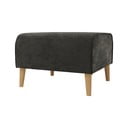 Ciemnoszary aksamitny podnóżek Carole – Ropez