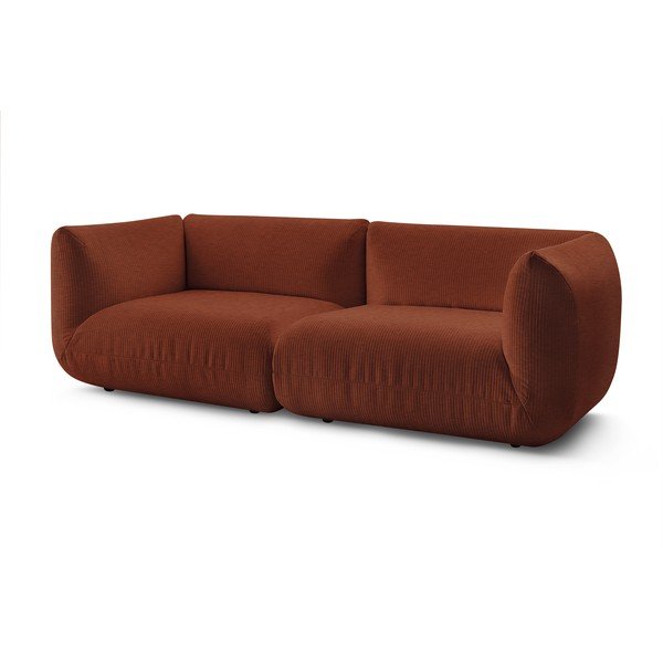 Pomarańczowa sztruksowa sofa 260 cm Lecomte – Bobochic Paris-image-3