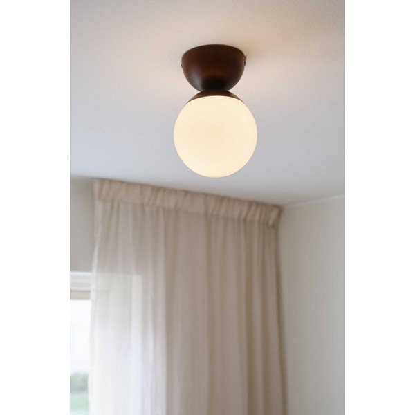 Biała/brązowa lampa sufitowa z opalowego szkła ø 15 cm Leah – Jotex-image-1