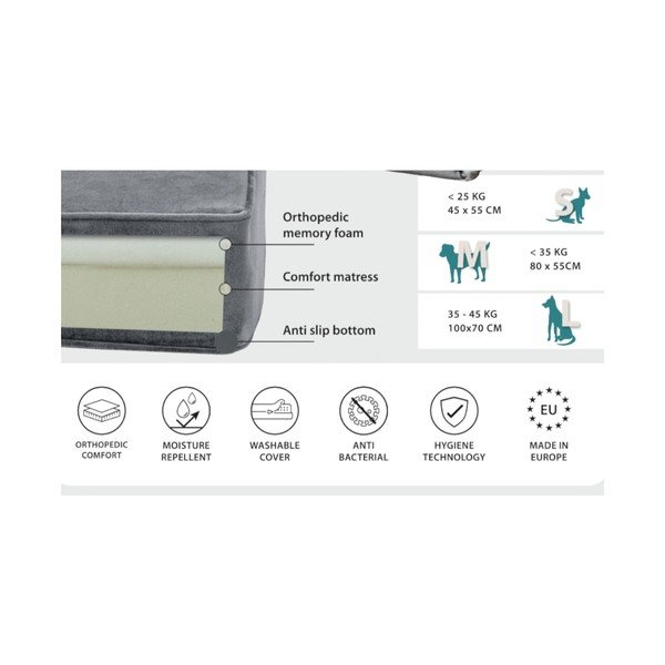 Jasnobrązowy materac dla psów 80x55 cm – Madison-image-1