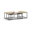 Stoliki z blatem w dekorze dębu zestaw 3 szt. 70x110 cm Titan – Marckeric