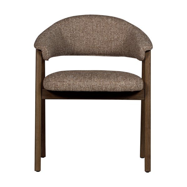 Brązowe tapicerowane krzesło z podłokietnikami Tunar – WOOOD-image-2