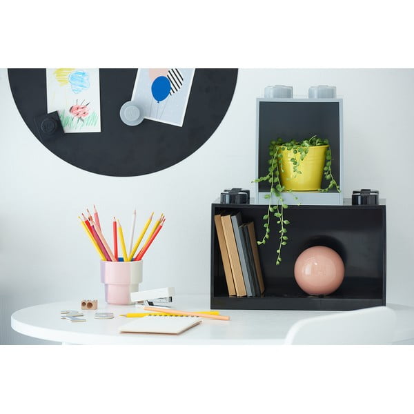 Dziecięca czarna półka ścienna LEGO® Brick 8-image-1